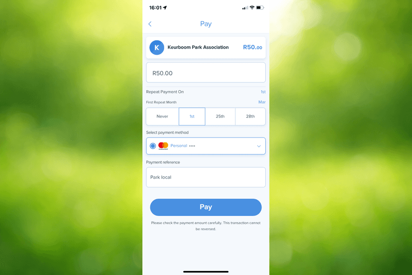 Support Keurboom Park with a Monthly SnapScan Donation